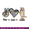 Bluey Peace Love bandit Embroidery design, Bluey cartoon Embroidery, cartoon design, Embroidery File, Instant download.jpg