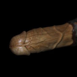 Wooden penis 269, erotic art sculpture, wooden penis sculpture, adult content.