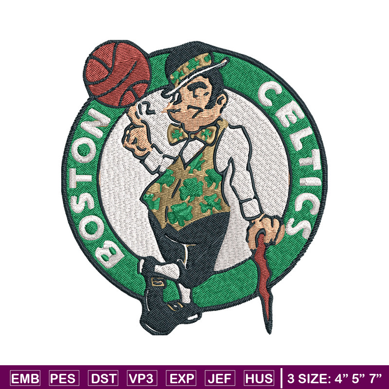 Boston Celtics Embroidery Design, Logo Embroidery, NBA Embroidery, Embroidery File, Logo shirt, Digital download.jpg