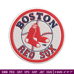 Boston Red Sox Embroidery Design, Logo Embroidery, MLB Embroidery, Embroidery File, Logo shirt, Digital download.