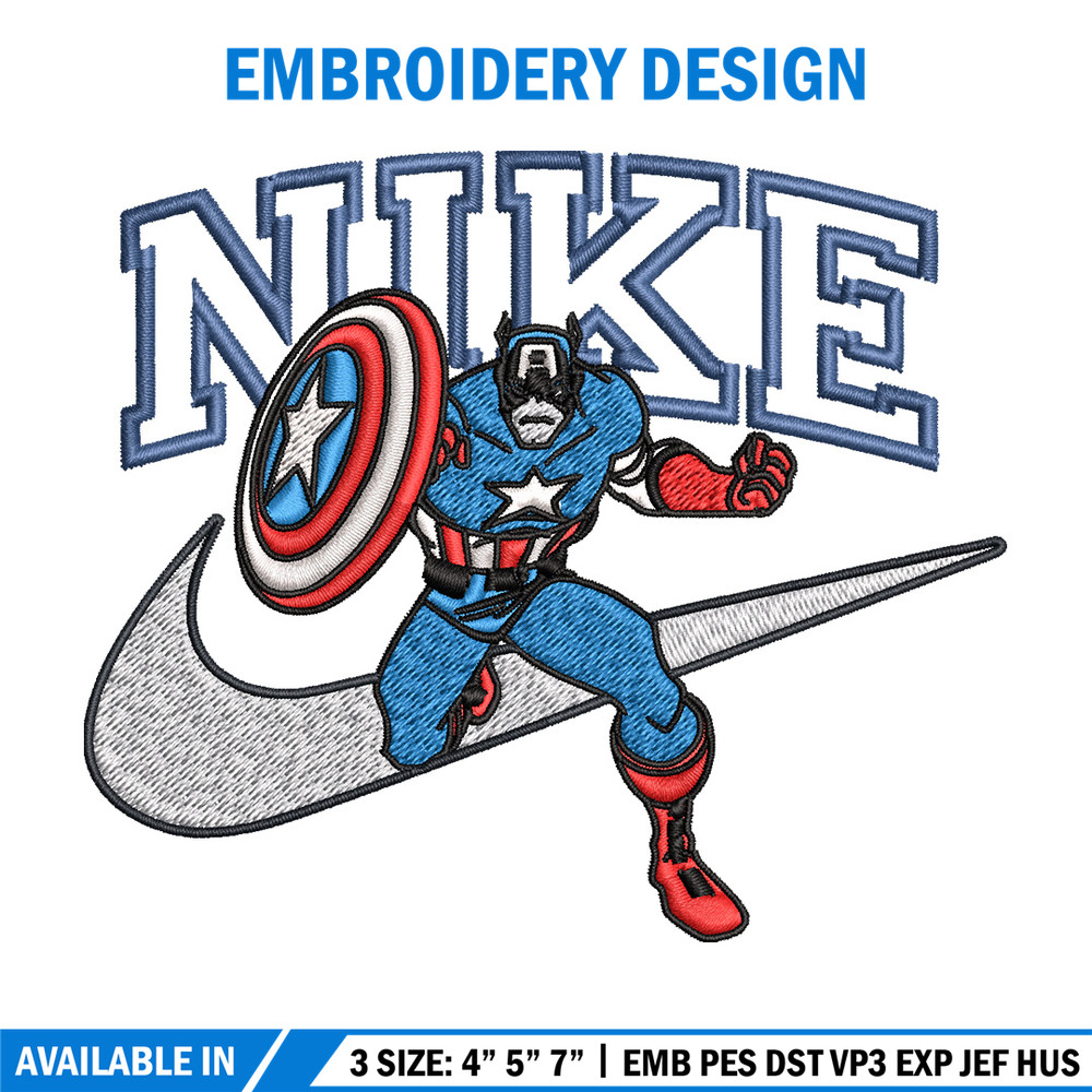 Nike captain america Embroidery Design, Brand Embroidery, Nike Embroidery, Embroidery File, Logo shirt, Digital download.jpg
