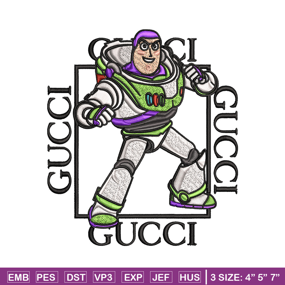 Buzz lightyear Gucci Embroidery design, Buzz lightyear Embroidery, cartoon design, Embroidery File, Digital download..jpg
