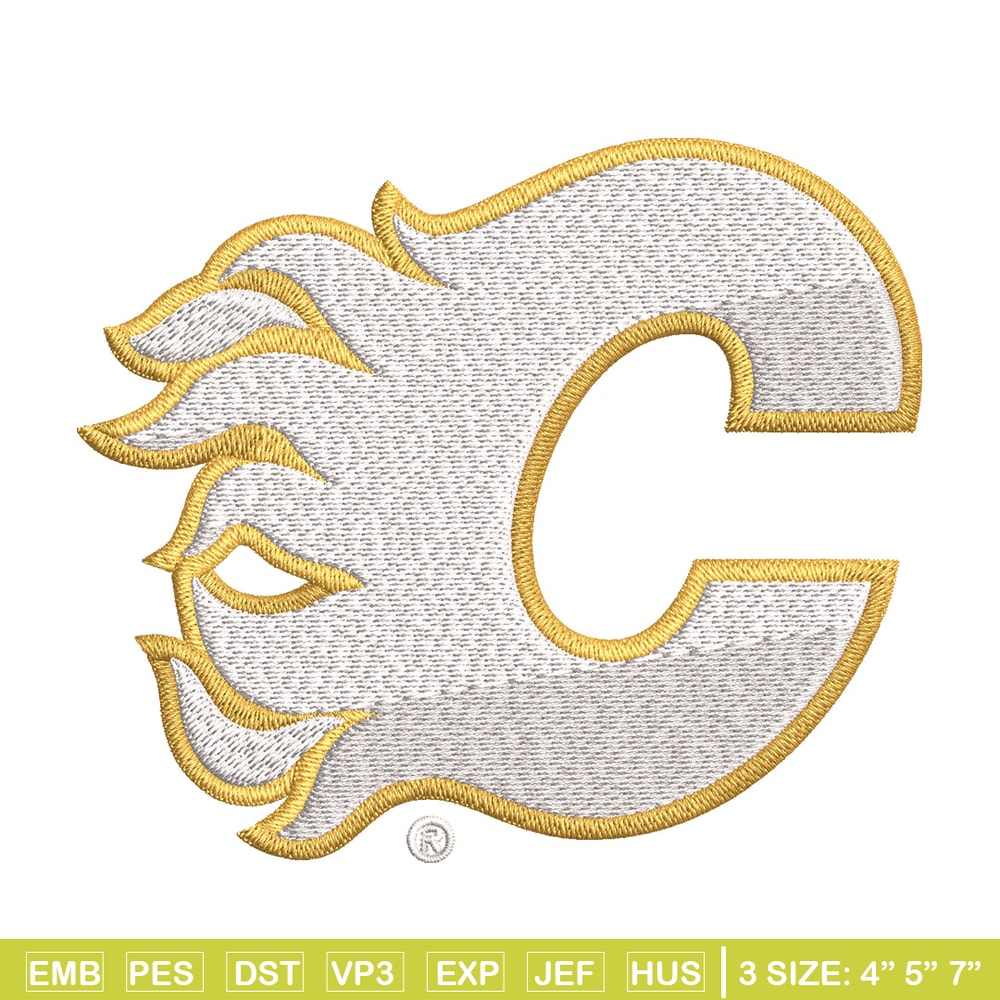 Calgary Flames Embroidery Design, Logo Embroidery, NHL Embroidery, Embroidery File, Logo shirt, Digital download.jpg