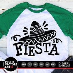Fiesta Svg, Cinco de Mayo Svg, Mexico Cut Files, Cute Mexican Hat Svg Dxf Eps Png, Fiesta Quote Clipart, Party Sign Svg,