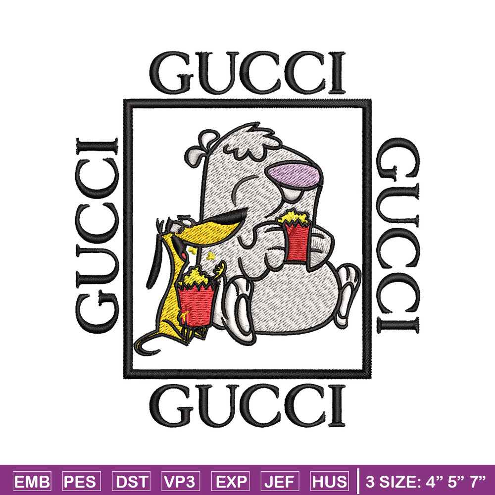Cartoon Gucci Embroidery design, Cartoon Gucci Embroidery, cartoon design, Embroidery File, Gucci logo, Instant download.jpg