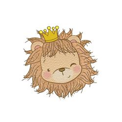 cute baby lion embroidery design, 4 sizes, instant download