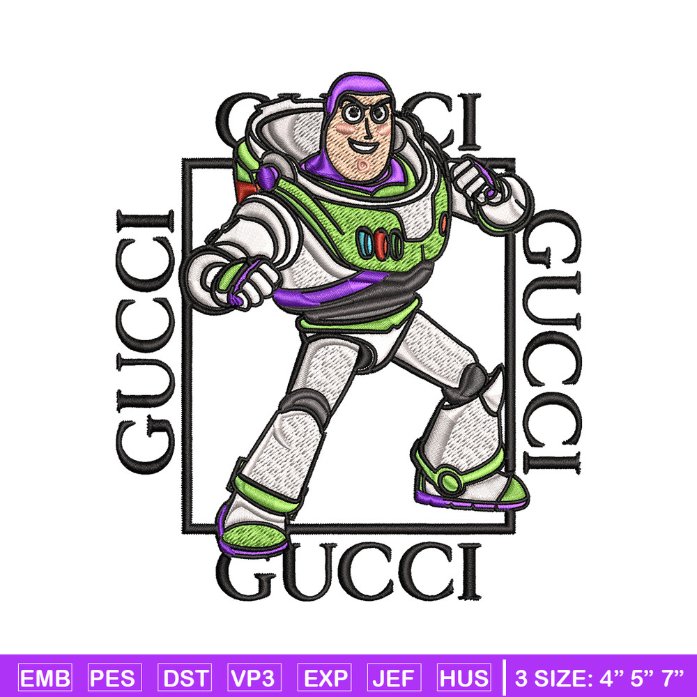 Buzz lightyear Gucci Embroidery design, Buzz lightyear Embroidery, cartoon design, Embroidery File, Digital download..jpg