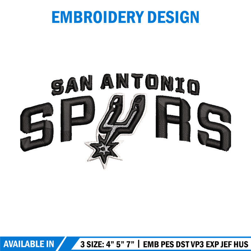 San Antonio Spurs logo Embroidery, NBA Embroidery, Sport embroidery, Logo Embroidery, NBA Embroidery design..jpg