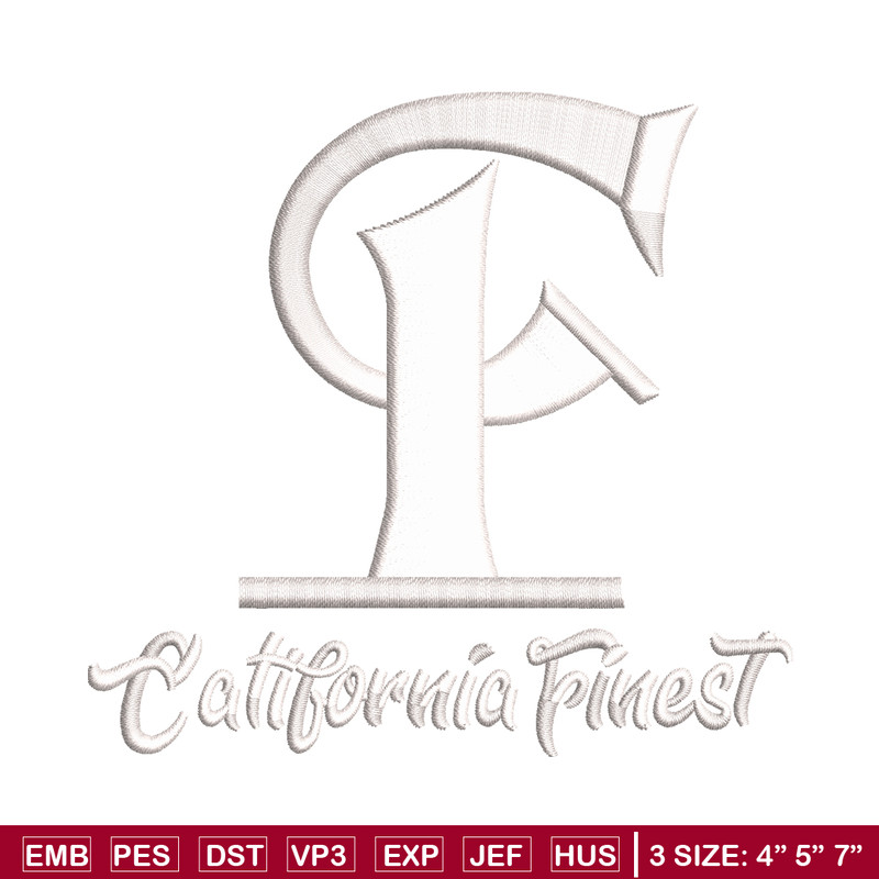 California Finest embroidery design, logo embroidery, logo design, embroidery file, logo shirt, Digital download..jpg