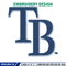 Tampa Bay Rays logo Embroidery, MLB Embroidery, Sport embroidery, Logo Embroidery, MLB Embroidery design.jpg