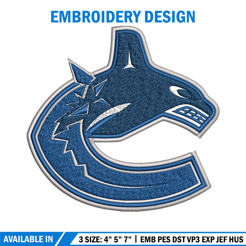 Vancouver Canucks logo Embroidery, NHL Embroidery, Sport embroidery, Logo Embroidery, NHL Embroidery design.jpg