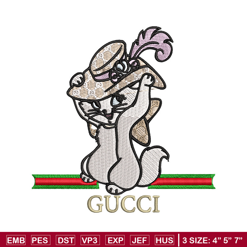Cat cartoon gucci Embroidery Design, Gucci Embroidery, Embroidery File, Logo shirt, Sport Embroidery, Digital download..jpg