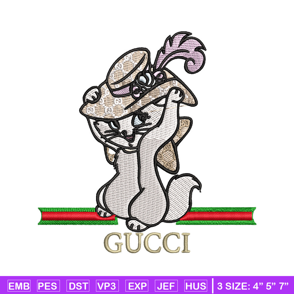 Cat cartoon gucci Embroidery Design, Gucci Embroidery, Embroidery File, Logo shirt, Sport Embroidery, Digital download..jpg