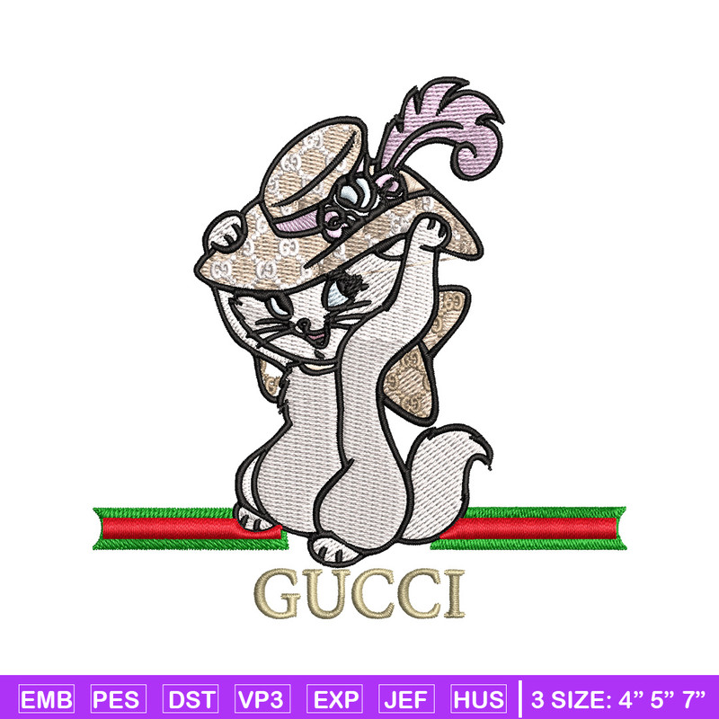 Cat cartoon gucci Embroidery Design, Gucci Embroidery, Embroidery File, Logo shirt, Sport Embroidery, Digital download..jpg