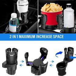 car drinking bottle holder 360 degrees rotatable water cup holder sunglasses phone organizer storage car interior access
