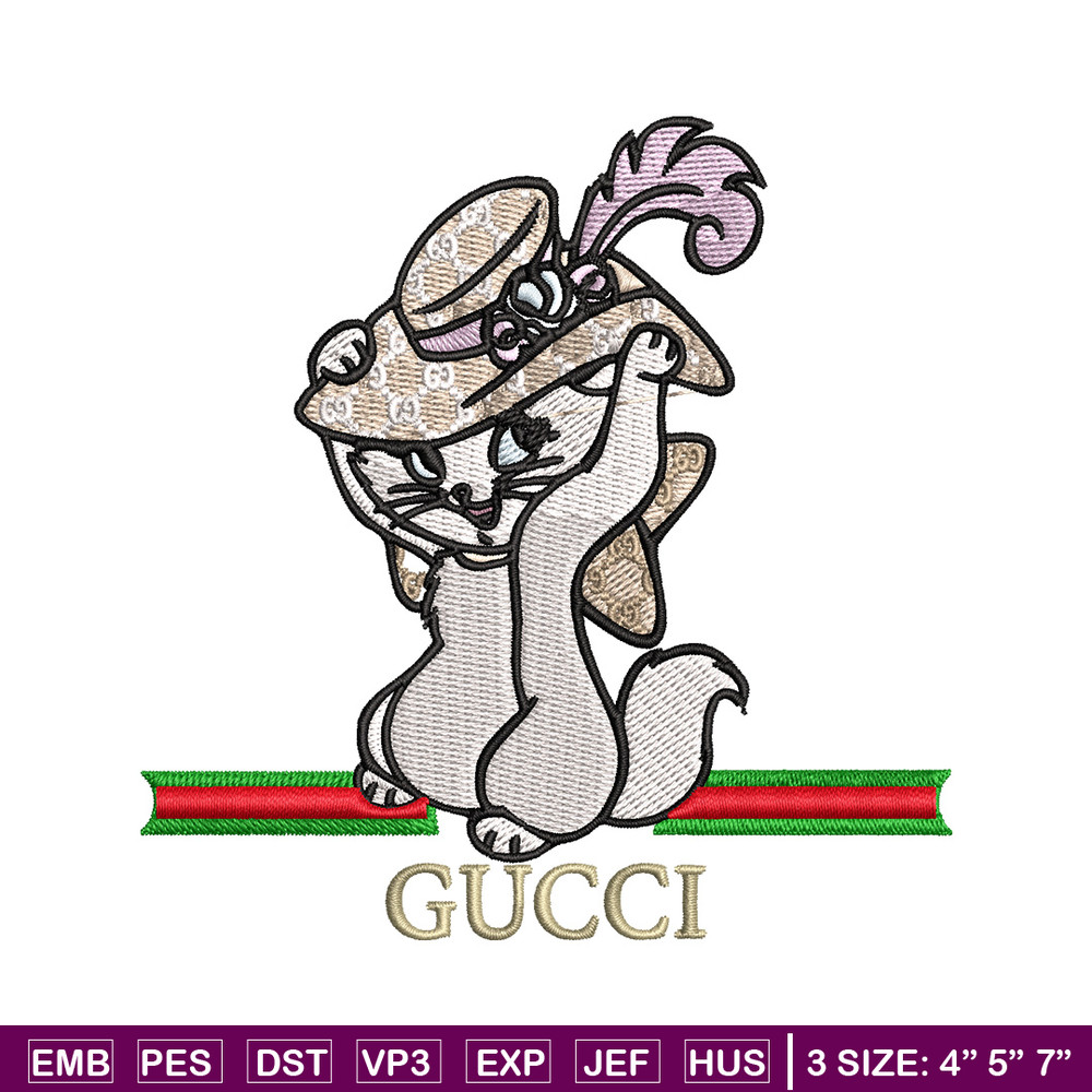 Cat cartoon gucci Embroidery Design, Gucci Embroidery, Embroidery File, Logo shirt, Sport Embroidery, Digital download..jpg