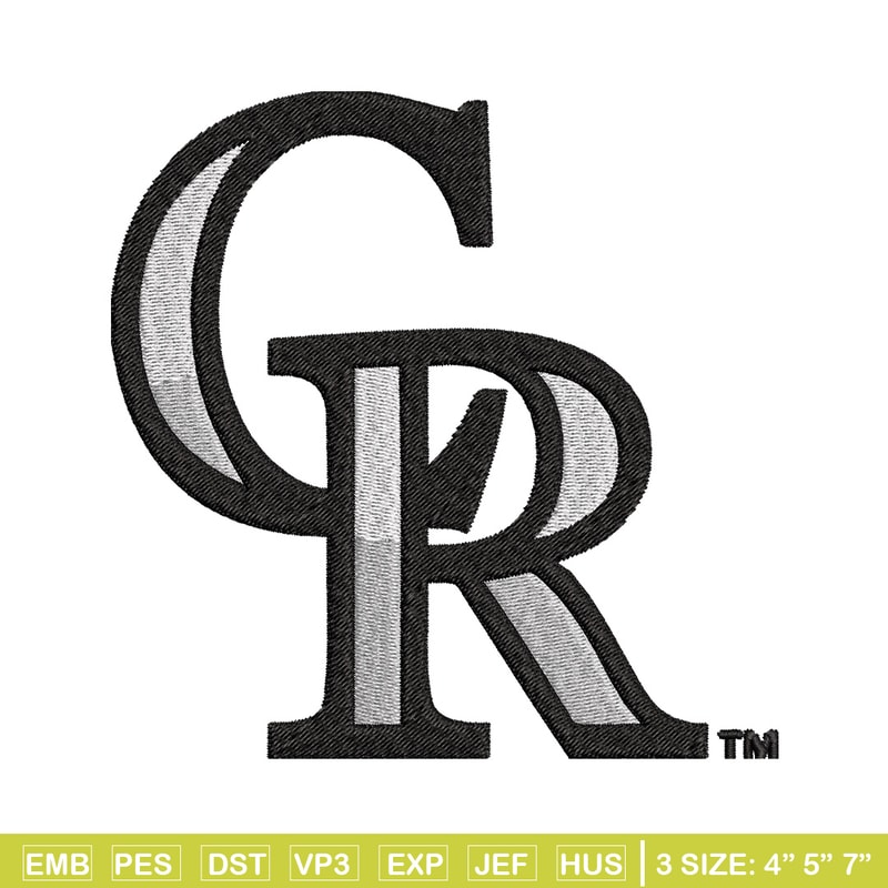 Colorado Rockies logo Embroidery, MLB Embroidery, Sport embroidery, Logo Embroidery, MLB Embroidery design.jpg