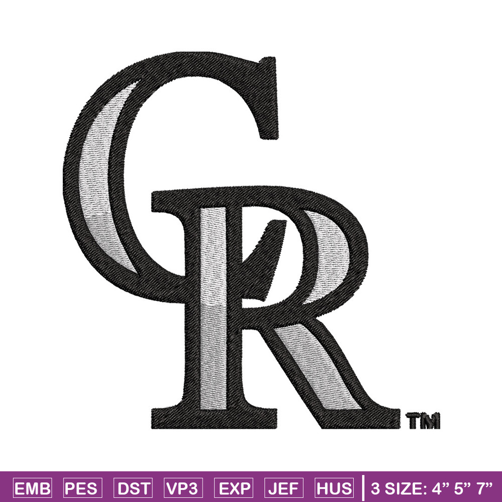 Colorado Rockies logo Embroidery, MLB Embroidery, Sport embroidery, Logo Embroidery, MLB Embroidery design.jpg
