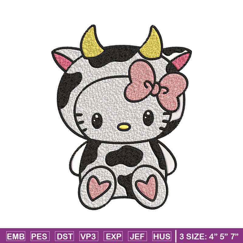 Cow Hello Kitty Embroidery design, Cow Hello Kitty Embroidery, cartoon design, Embroidery File, Digital download..jpg