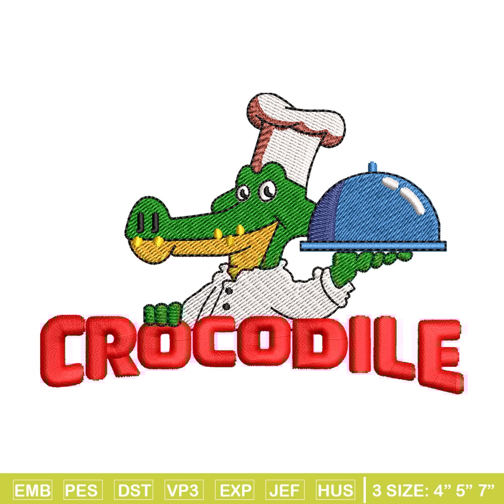 Crocodile chef embroidery design, Crocodile chef embroidery, embroidery file, logo design, logo shirt, Digital download.jpg