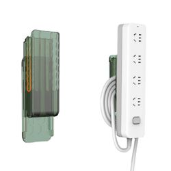 1 pcs punch-free adhesive socket organizer - cable management power strip holder