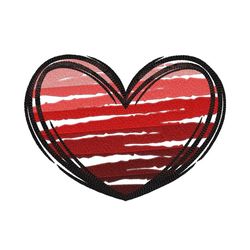 heart embroidery design,  valentine's day embroidery file, 4 sizes, instant download