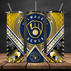 milwaukee brewers tumbler wrap, mlb logo, mlb baseball logo png, mlb, mlb sports 46