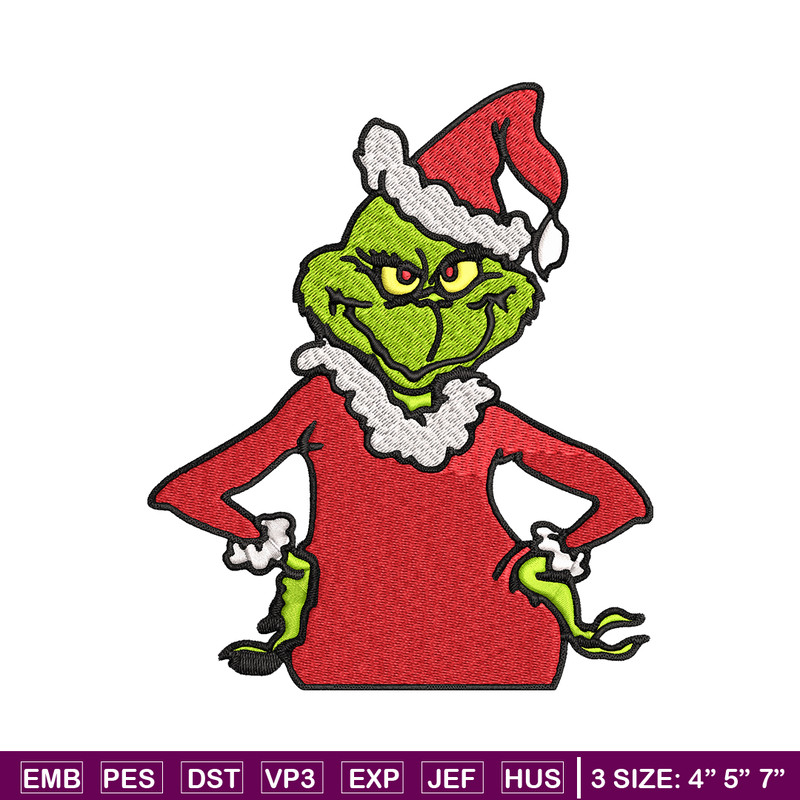 Christmas Grinch Embroidery design, Grinch christmas Embroidery, Embroidery File, Grinch design, Instant download..jpg