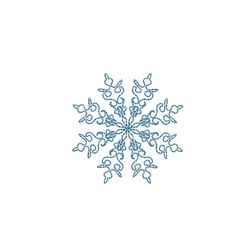 snowflake machine embroidery design, christmas embroidery design, 5 sizes, instant download
