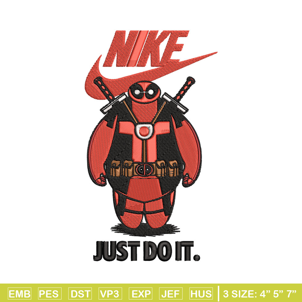 Deadpool funny Nike Embroidery design, Deadpool funny Embroidery, Nike design, Embroidery file, Instant download.jpg