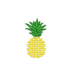 pineapple embroidery design,  3 sizes, instant download