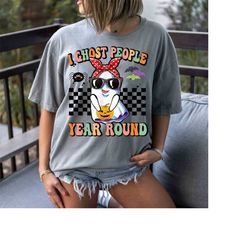 halloween i ghost people tshirt, all year-round shirt, i ghost people all year round, ghost halloween t shirt retro hall