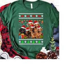 Cute Dachshund Dog Christmas Sweatshirt, Dachshund Christmas Tree Shirt, Dachshund Christmas Lights Shirt, Dachshund Chr