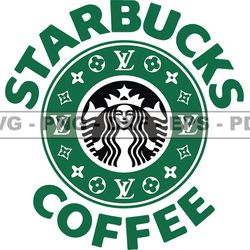 louis vuitton svg starbucks, fashion brand logo 230
