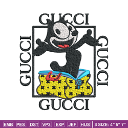 felix the cat gucci embroidery design, felix the cat embroidery, cartoon design, embroidery file, digital download.