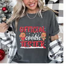 official christmas cookie taster baking baker holiday xmas t-shirt christmas baking team holiday girls official cookie t