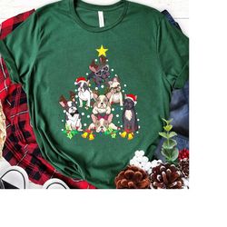 french bulldog christmas ornament tree decor funny dog gift t-shirt bulldog xmas tree tshirt, bulldog dog lover gift shi