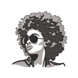african woman embroidery design, 3 sizes, instant download