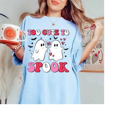 funny halloween too cute to spook shirt funny halloween shirt, cute ghost t-shirt, spooky t-shirt, gifts for halloween t