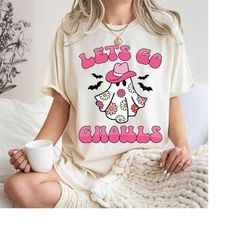 cute halloween shirt,lets go ghouls shirt, fall tee, fall shirt, vintage ghost shirt lets go ghouls shirt, retro hallowe