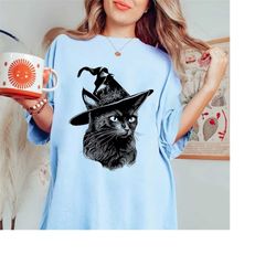 funny halloween vintage the witch shirt, black cat t-shirt, witch shirt, spooky t-shirt, halloween black cat shirt