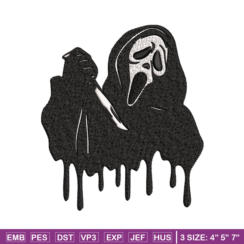 Ghostface knife Embroidery design, Horror Embroidery, Embroidery File, logo design, logo shirt, Digital download..jpg