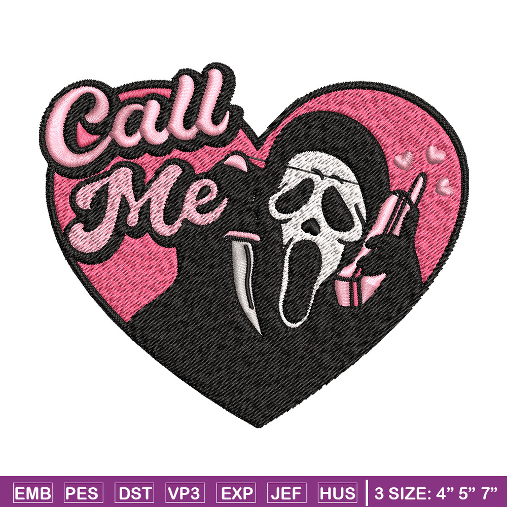 Ghostface Scream Embroidery design, Horror Embroidery, Embroidery File, logo design, logo shirt, Digital download..jpg