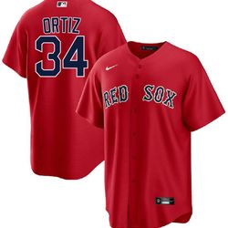 boston red sox david ortiz red jersey