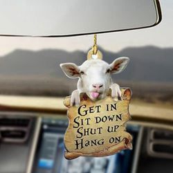 Stylish Sheep Car Hanging Ornament - Rear View Mirror Accessory