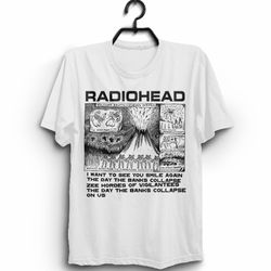 radiohead shirt prtin art t shirt gift for men, women unisex t shirt