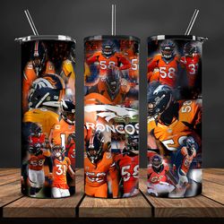 Broncos Sports Tumbler, 32 Team Football Tumbler Png Design, Nfl Tumbler Wrap 11
