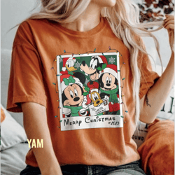 retro mickey and friends sweatshirt, christmas disney shirt, family holiday trip, xmas disneyland