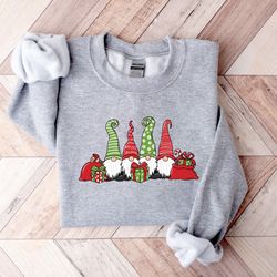 christmas gnomes sweatshirt png, merry christmas sweatshirt png, buffalo plaid gnomes, cute gnomes sweatshirt png, chris