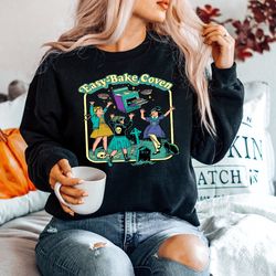 easy bake coven 90s horror movie fan sweatshirt png, vintage halloween hoodie, scary halloween crewneck, witchy vibes ho